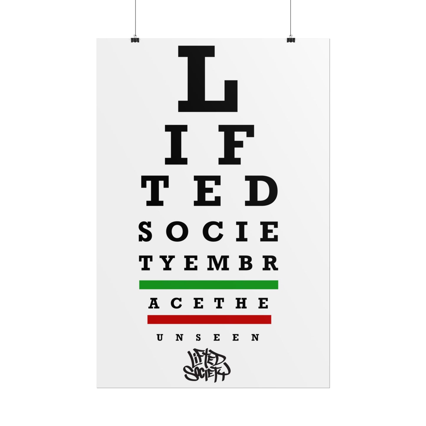 Lifted Society - Eye Chart Rolled Poster