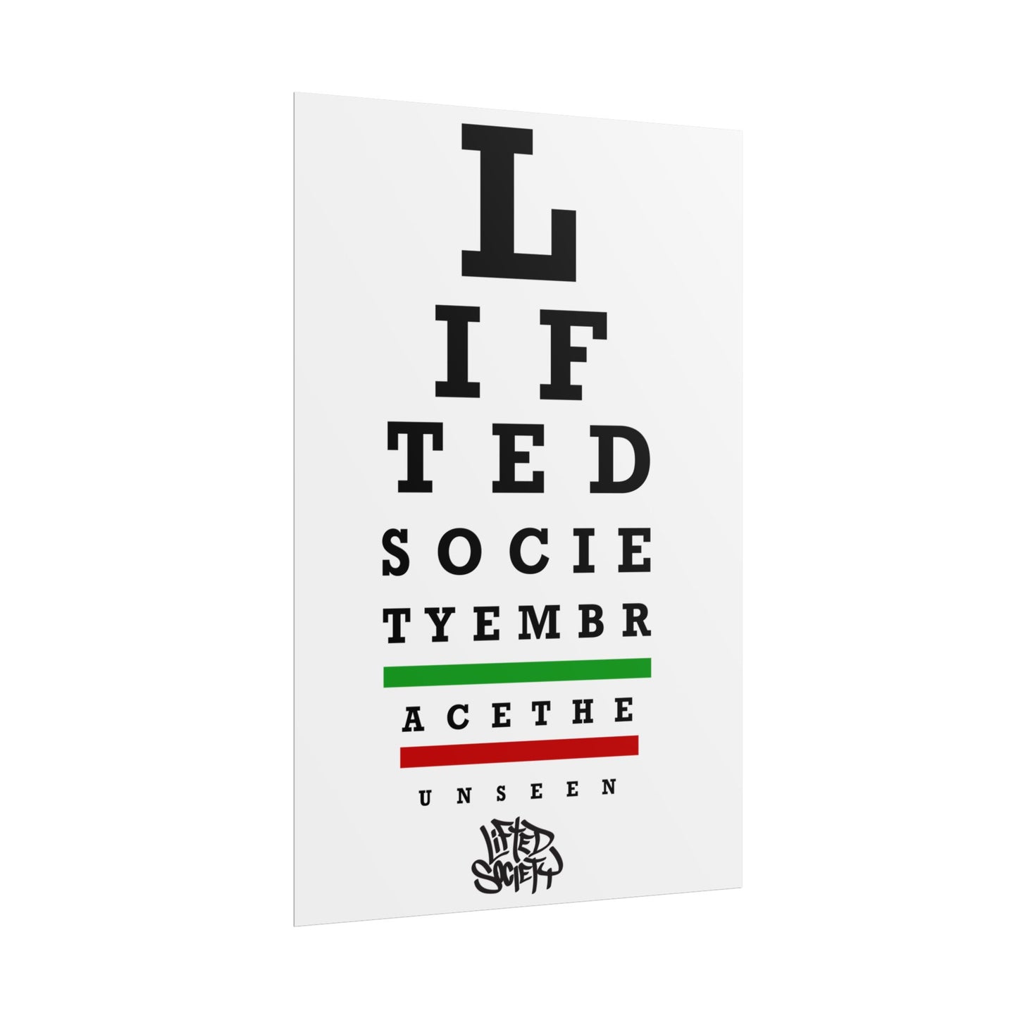 Lifted Society - Eye Chart Rolled Poster
