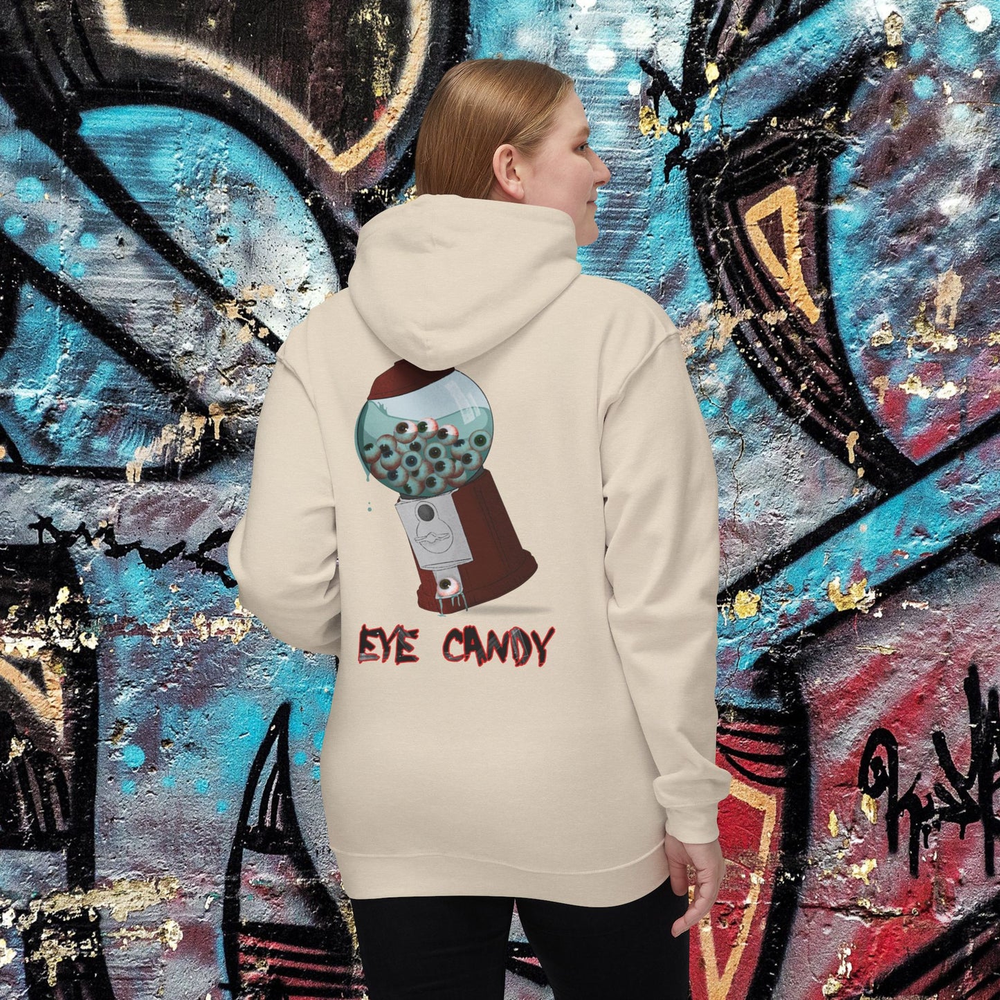 Eye Candy Pullover Hoodie – Cream