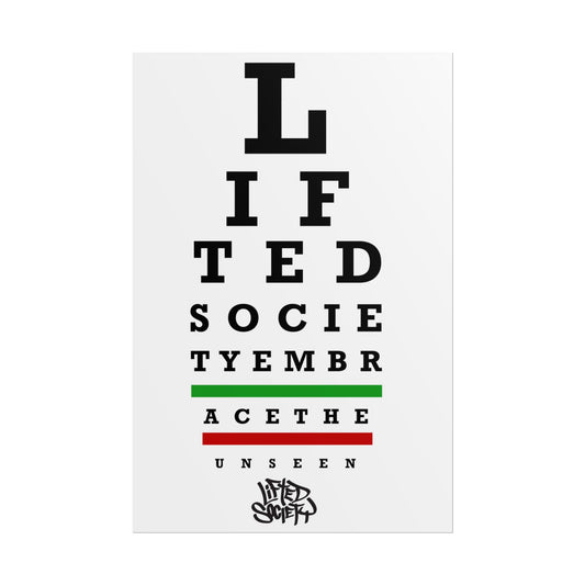 Lifted Society - Eye Chart Rolled Poster